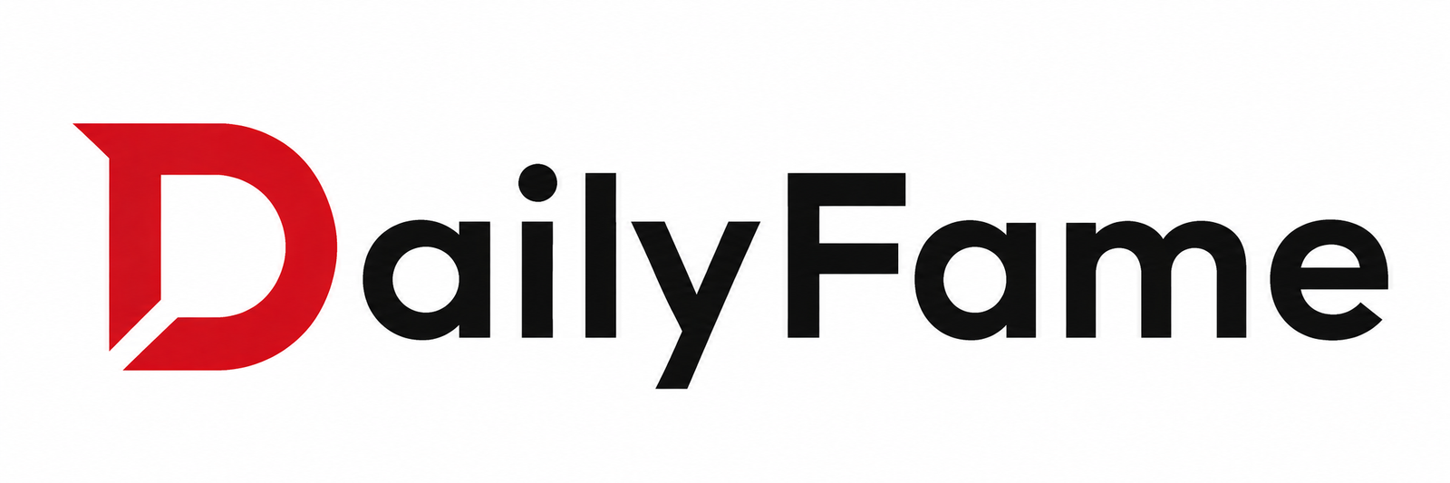 generate site logo for this website DailyFame and you have to write The D of daily and loggo should be 400x130 and simple and this color are CF2E2E and Black